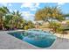 Inviting backyard pool with water features and lounge chairs at 1714 E Saltsage Dr, Phoenix, AZ 85048