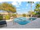 Luxury pool area, featuring a spa and stone deck at 1714 E Saltsage Dr, Phoenix, AZ 85048
