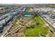 Aerial view of community park with playground and pool at 17415 N 50Th Way, Scottsdale, AZ 85254