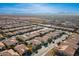 Aerial view of neighborhood with mountain views at 189 E Atacama Ln, Queen Creek, AZ 85140