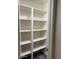 White shelved closet showing open storage at 1920 W Lindner W Ave # 108, Mesa, AZ 85202