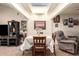 Casual dining area with skylight and seating for four at 25239 S Glenburn Dr, Sun Lakes, AZ 85248