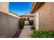 Private side yard with walkway and storage shed at 25239 S Glenburn Dr, Sun Lakes, AZ 85248