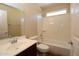 Clean bathroom with tub, shower, and vanity at 3254 E Sports Dr, Gilbert, AZ 85298