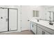 Spa-like bathroom with double vanity and a large shower at 4235 E Brook Lynn Pl, San Tan Valley, AZ 85143