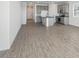 Modern kitchen featuring gray cabinets, quartz countertops, and island at 4235 E Brook Lynn Pl, San Tan Valley, AZ 85143