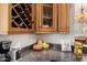 Kitchen corner with wine rack and granite countertop at 6202 E Mckellips Rd # 117, Mesa, AZ 85215