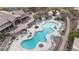 Aerial view of community pool and lounge area at 11500 E Cochise Dr # 2070, Scottsdale, AZ 85259