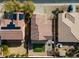Aerial view of a home with a manicured backyard and a well maintained roof at 126 E Key West Dr, Casa Grande, AZ 85122