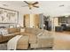 Inviting living area featuring a large sectional sofa and stylish decor at 126 E Key West Dr, Casa Grande, AZ 85122