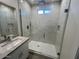 Bathroom with a large walk-in shower and granite vanity at 14825 S Charco Rd, Arizona City, AZ 85123