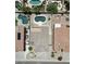 Aerial view of house featuring a private backyard pool, desert landscaping, and nearby community pools at 1801 W Nighthawk Way, Phoenix, AZ 85045