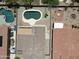 Aerial view of backyard pools, patios and homesites at 1801 W Nighthawk Way, Phoenix, AZ 85045