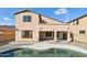Beautiful backyard with a refreshing pool and covered patio, ideal for relaxation and entertainment at 1801 W Nighthawk Way, Phoenix, AZ 85045