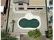 Aerial view of a kidney-shaped pool in a backyard setting at 1801 W Nighthawk Way, Phoenix, AZ 85045
