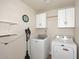 Laundry room with washer, dryer, and extra shelving at 2329 N Recker Rd # 23, Mesa, AZ 85215