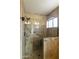 Walk in shower with glass enclosure and grab bars at 23610 S Desert Moon Ct, Sun Lakes, AZ 85248