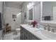Elegant bathroom with double vanity, large shower, and modern fixtures at 26803 N 45Th Pl, Cave Creek, AZ 85331