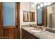 Elegant bathroom with granite vanity and updated fixtures at 31048 N 56Th St, Cave Creek, AZ 85331