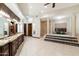 Luxurious bathroom with a large soaking tub and walk-in shower at 31048 N 56Th St, Cave Creek, AZ 85331