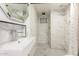 Modern bathroom featuring a walk-in shower and updated vanity at 4227 W Hatcher Rd, Phoenix, AZ 85051