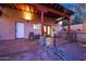 Landscaped backyard with a patio and seating area at 5827 N 129Th Ave, Litchfield Park, AZ 85340