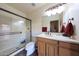 Clean bathroom with walk-in shower and updated vanity at 5827 N 129Th Ave, Litchfield Park, AZ 85340