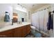 Bathroom features a shower/tub combo and vanity at 5827 N 129Th Ave, Litchfield Park, AZ 85340
