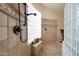 Large walk-in shower with tile surround and glass enclosure at 5827 N 129Th Ave, Litchfield Park, AZ 85340