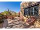 Relaxing patio with seating and mountain views at 1300 Coyote Pass --, Carefree, AZ 85377