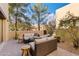 Spacious patio with wicker furniture and desert plants at 1300 Coyote Pass --, Carefree, AZ 85377
