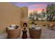 Relaxing patio with fire pit and comfortable seating at 1300 Coyote Pass --, Carefree, AZ 85377