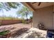 Backyard patio with gravel and desert landscaping at 1713 W Morse Dr, Anthem, AZ 85086