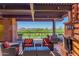 Relaxing outdoor patio with fireplace and seating at 1713 W Morse Dr, Anthem, AZ 85086