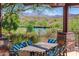 Outdoor patio furniture with scenic mountain views at 1713 W Morse Dr, Anthem, AZ 85086