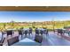 Outdoor patio dining area with golf course views at 1713 W Morse Dr, Anthem, AZ 85086