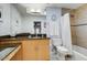 Bathroom with granite countertop and walk-in shower at 2631 E Beekman Pl, Phoenix, AZ 85016