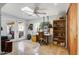 Bright home office features built-in shelving and patio access at 2631 E Beekman Pl, Phoenix, AZ 85016