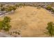 Aerial view of a recreational open space with soccer nets in a community at 3241 E Aris Dr, Gilbert, AZ 85298