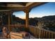 Enjoy the sunset from this relaxing covered balcony with fantastic mountain views at 5526 E Roadrunner Rd, Paradise Valley, AZ 85253