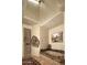 Stylish bathroom offers a unique stone accent, spa tub, and walk-in shower at 5526 E Roadrunner Rd, Paradise Valley, AZ 85253