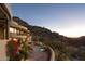 Unique exterior view with private patio, desert landscaping, and sunset views at 5526 E Roadrunner Rd, Paradise Valley, AZ 85253