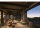 Outdoor patio with fireplace offers stunning sunset views at 5526 E Roadrunner Rd, Paradise Valley, AZ 85253
