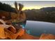 Infinity pool with stunning sunset views at 5526 E Roadrunner Rd, Paradise Valley, AZ 85253