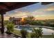 Relaxing backyard oasis with a pool and sunset views at 9950 E Sundance Trl, Scottsdale, AZ 85262