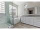 Elegant bathroom with soaking tub, walk-in shower, and modern vanity at 18196 N 92Nd St, Scottsdale, AZ 85255