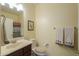 Clean bathroom with a shower/tub combo and updated vanity at 22 S Mesilla Ln, Casa Grande, AZ 85194