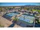 Aerial view of community tennis courts at 22 S Mesilla Ln, Casa Grande, AZ 85194
