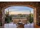 Scenic patio with mountain views and comfortable seating at 27256 N 97Th Pl, Scottsdale, AZ 85262