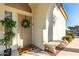 Inviting front entrance with a decorative wreath at 5830 E Mckellips Rd # 100, Mesa, AZ 85215